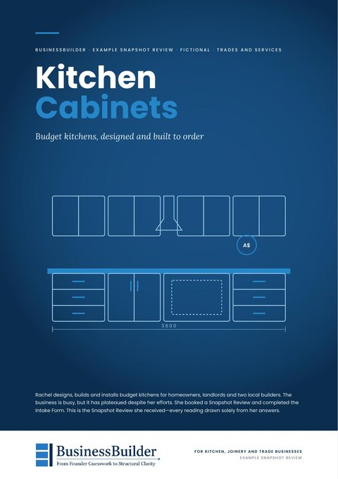 Cover of the Kitchen Cabinets example Snapshot Review